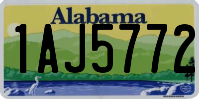 AL license plate 1AJ5772