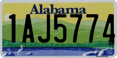 AL license plate 1AJ5774