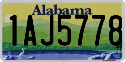 AL license plate 1AJ5778