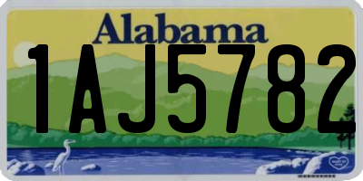 AL license plate 1AJ5782