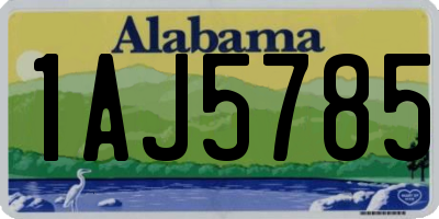 AL license plate 1AJ5785