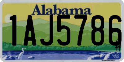 AL license plate 1AJ5786