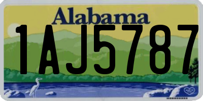 AL license plate 1AJ5787
