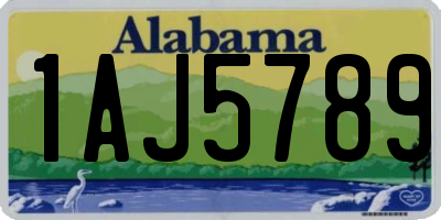 AL license plate 1AJ5789
