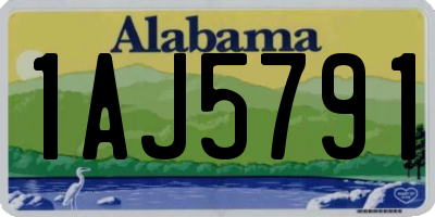 AL license plate 1AJ5791