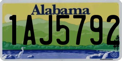 AL license plate 1AJ5792