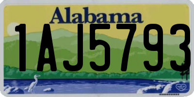 AL license plate 1AJ5793