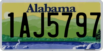 AL license plate 1AJ5797