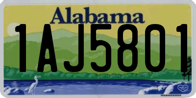 AL license plate 1AJ5801