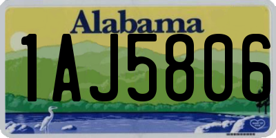 AL license plate 1AJ5806
