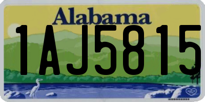 AL license plate 1AJ5815