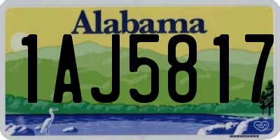 AL license plate 1AJ5817