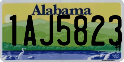 AL license plate 1AJ5823