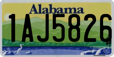 AL license plate 1AJ5826