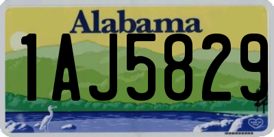 AL license plate 1AJ5829
