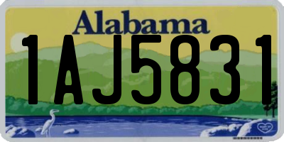 AL license plate 1AJ5831