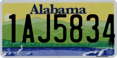 AL license plate 1AJ5834