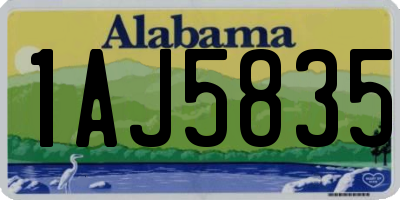 AL license plate 1AJ5835