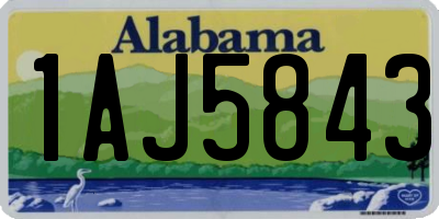 AL license plate 1AJ5843