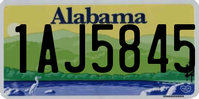 AL license plate 1AJ5845