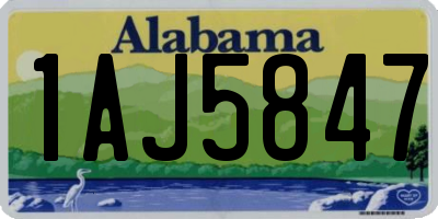 AL license plate 1AJ5847