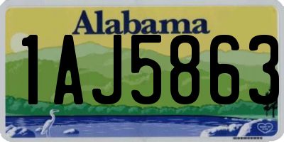 AL license plate 1AJ5863