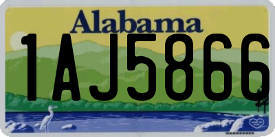 AL license plate 1AJ5866