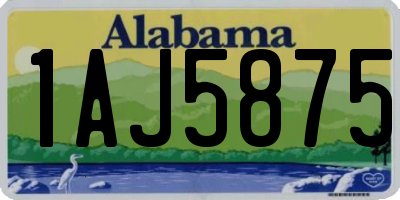 AL license plate 1AJ5875