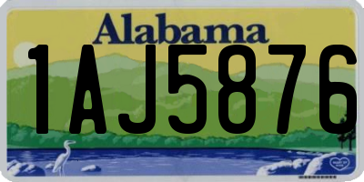 AL license plate 1AJ5876