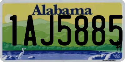 AL license plate 1AJ5885