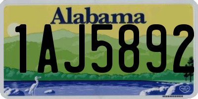AL license plate 1AJ5892