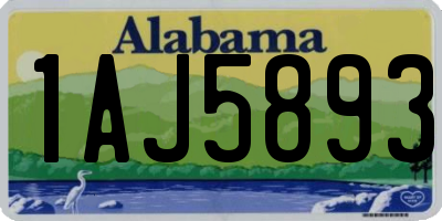 AL license plate 1AJ5893