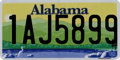 AL license plate 1AJ5899