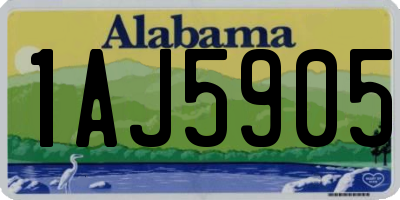 AL license plate 1AJ5905