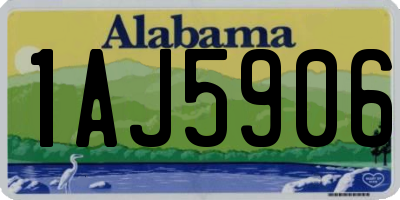 AL license plate 1AJ5906