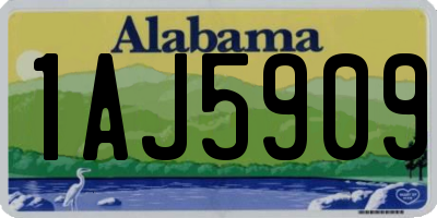 AL license plate 1AJ5909