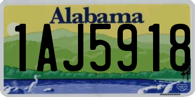 AL license plate 1AJ5918