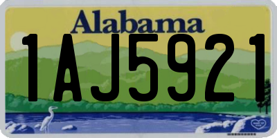 AL license plate 1AJ5921
