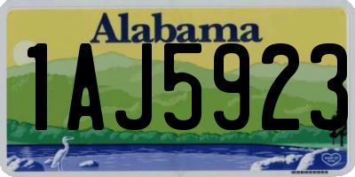 AL license plate 1AJ5923