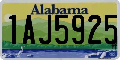 AL license plate 1AJ5925
