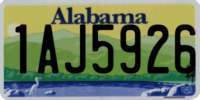 AL license plate 1AJ5926