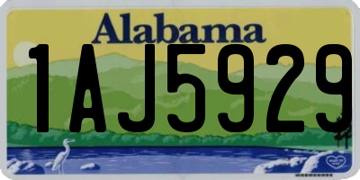 AL license plate 1AJ5929