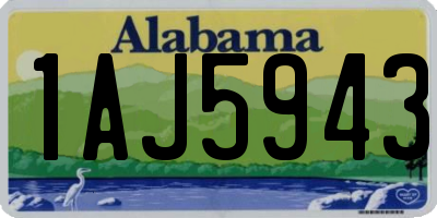 AL license plate 1AJ5943