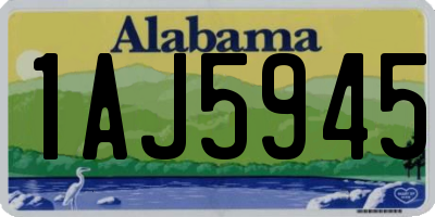 AL license plate 1AJ5945
