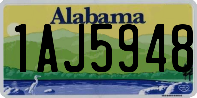 AL license plate 1AJ5948