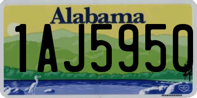 AL license plate 1AJ5950