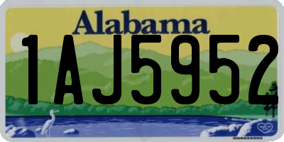 AL license plate 1AJ5952
