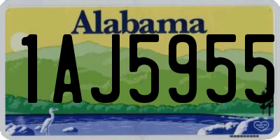 AL license plate 1AJ5955