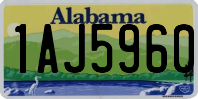 AL license plate 1AJ5960