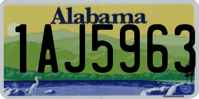 AL license plate 1AJ5963